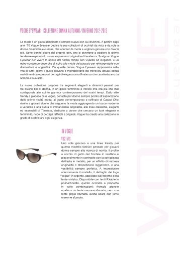 vogue eyewear - collezione donna autunno/inverno 2012-2013