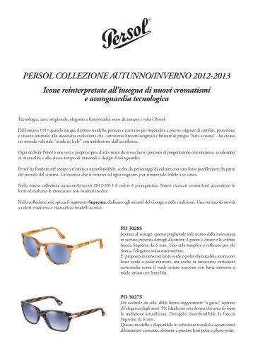 PERSOL COLLEZIONE AUTUNNO/INVERNO 2012-2013