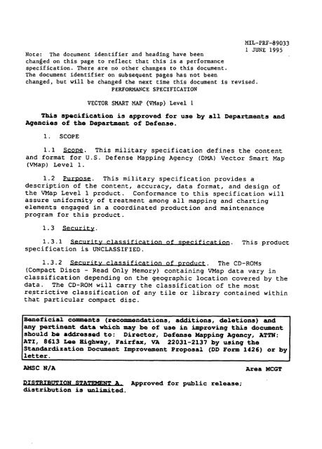 MIL-PRF-89033 1 JUNE 1995 Note: The document identifier ... - NGA