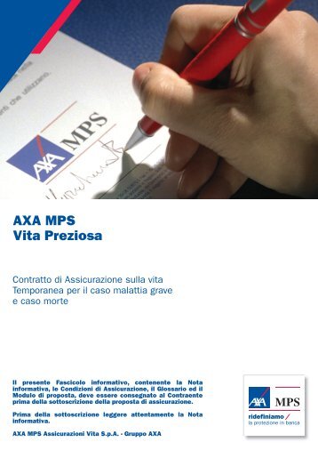 VITA PREZIOSA-fascicolo stampa.qxd8_. - AXA MPS