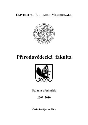 Seznam přednášek - Přírodovědecká fakulta