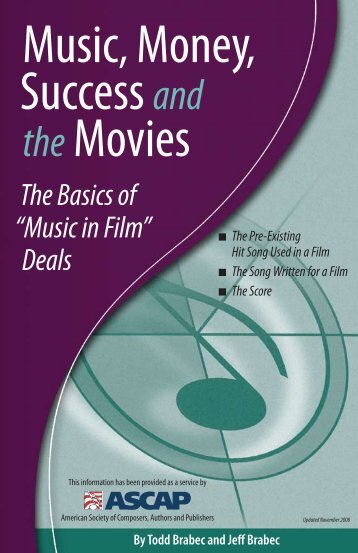 Music,Money, Success and the Movies - ascap