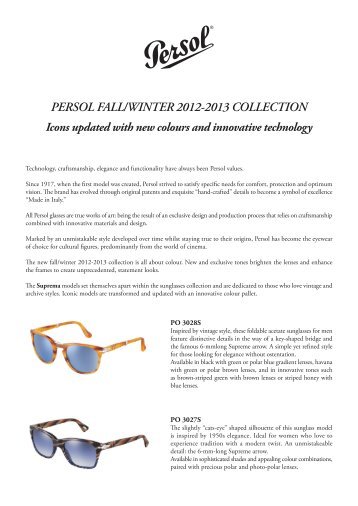 PERSOL FALL/WINTER 2012-2013 COLLECTION