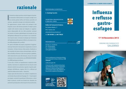 razionale Influenza e reflusso gastro- esofageo - Maya Idee