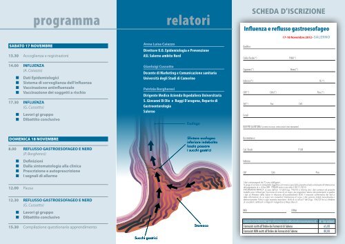 razionale Influenza e reflusso gastro- esofageo - Maya Idee