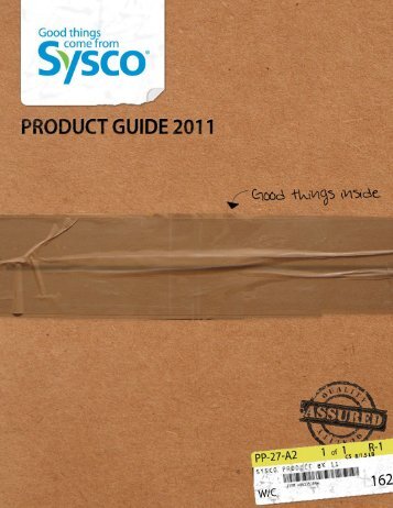 Sysco Southeast Florida Product Guide 2011