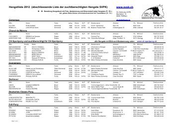 Hengstliste 2012 (abschliessende Liste der ... - SVPK