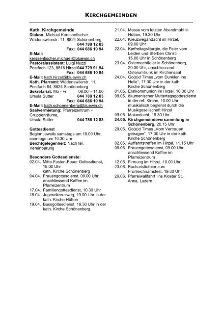 Dorfblatt 79 - Gemeinde Hirzel