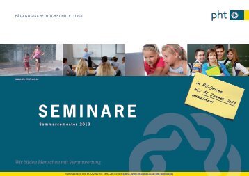 Seminarprogramm PDF zum Download - Pädagogische Hochschule ...