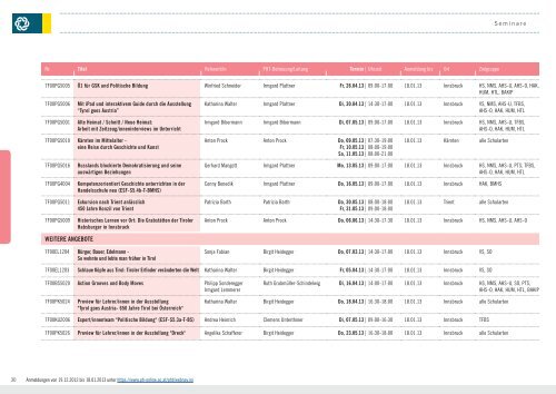 Seminarprogramm PDF zum Download - Pädagogische Hochschule ...