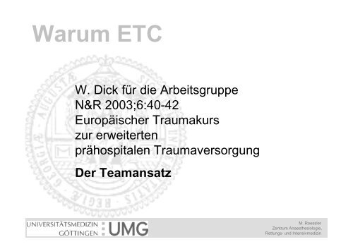 Der European Trauma Course - ETC