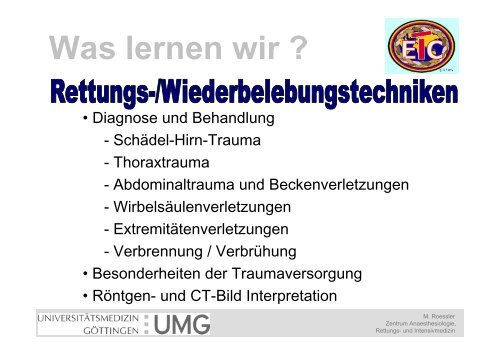 Der European Trauma Course - ETC