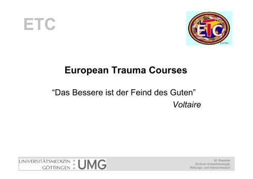 Der European Trauma Course - ETC