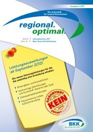 regional. optimal. - BKK Scheufelen