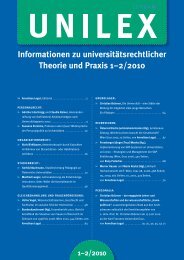 Informationen zu universitätsrechtlicher Theorie und Praxis 1 ... - ULV