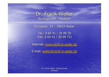 Dr. Frank Weller