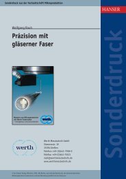 Präzision mit gläserner Faser - Werth Messtechnik GmbH