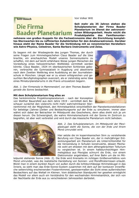 Von Volker Witt - Baader Planetarium