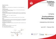 Zusatzqualifikation Motopädagogik Lehrgangsleitung: Silke - Sodalitas