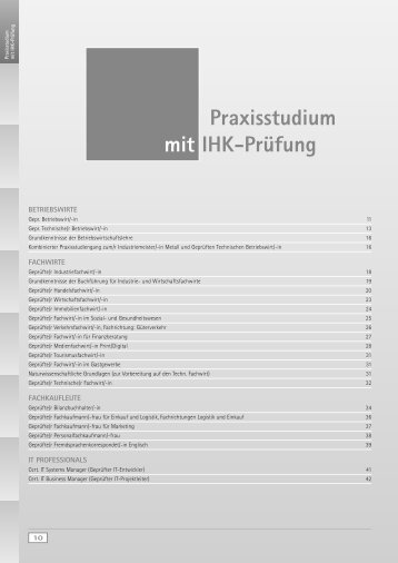 Praxisstudium mit IHK-Prüfung - IHK-Bildungshaus Schwaben