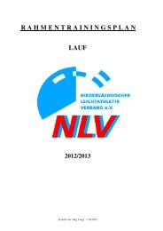 Rahmentrainingsplan Trainingsjahr 2012/2013 Block Lauf - NLV