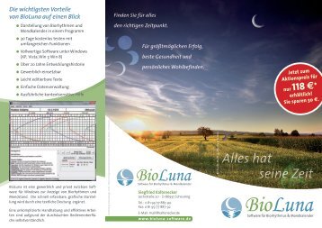 BioLuna Software für Biorhythmus und Mondkalender
