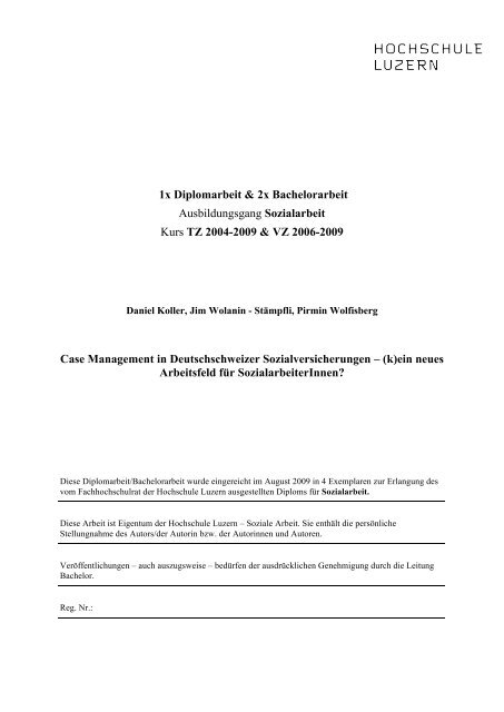 Urheberrechtliche Hinweise zur Nutzung Elektronischer Bachelor ...