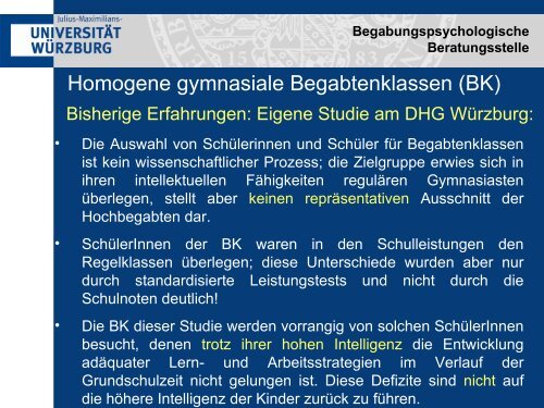 Begabungspsychologische Beratungsstelle