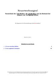 PDF Neuerwerbungen 16. September 2011 - Zentralbibliothek der ...