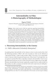 Intermediality in Film: A Historiography of Methodologies - Acta ...