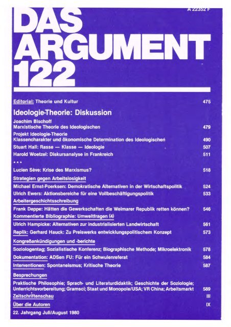 das argument - Berliner Institut für kritische Theorie eV