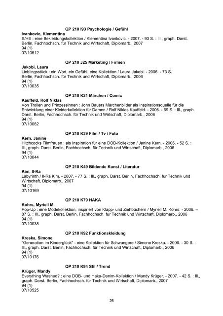 Bachelor-, Diplom- und Masterarbeiten: Einarbeitungszeitraum 2007