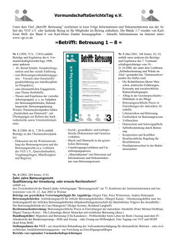 Flyer Betrifft: Betreuung 1 - 8