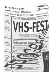 Programm VHS-FEST 2010 - Kulturograf