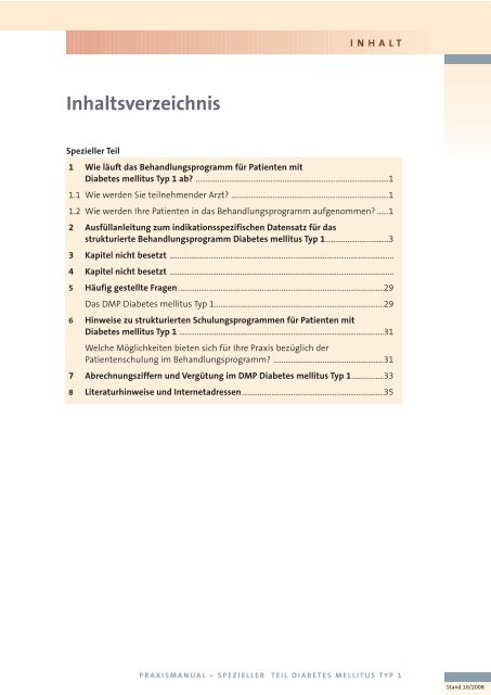 DMP Diabetes mellitus Typ 1 - AOK-Gesundheitspartner