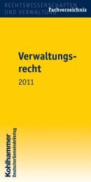 Verwaltungsrecht 2011.indd - Kohlhammer