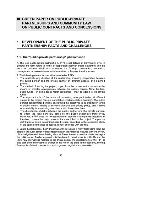 Zielona księga w sprawie partnerstw publiczno-prywatnych i prawa ...