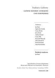 Traktat z Lizbony. Główne reformy ustrojowe Unii - Polska w UE