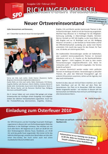 Ricklinger Kreisel - Ausgabe Februar 2010 - SPD Ricklingen