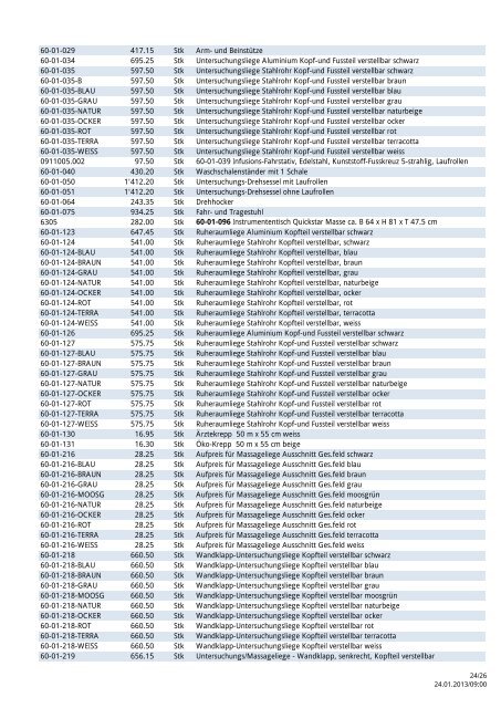 Preisliste 2013 Notfallmedizin Söhngen - Heinz Stampfli AG