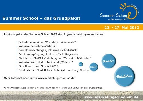 3. Summer School of Marketing: Lösungen für die Praxis erarbeiten!