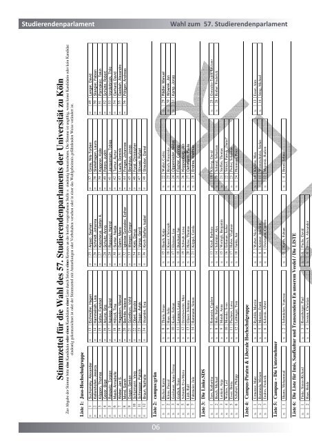 Wahlzeitung - AStA - Universität zu Köln