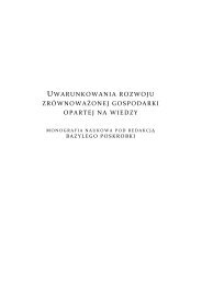 uwarunkowania rozwoju zrównoważonej gospodarki opartej