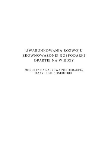 uwarunkowania rozwoju zrównoważonej gospodarki opartej