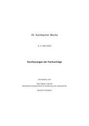 45. Kulmbacher Woche - Max Rubner-Institut