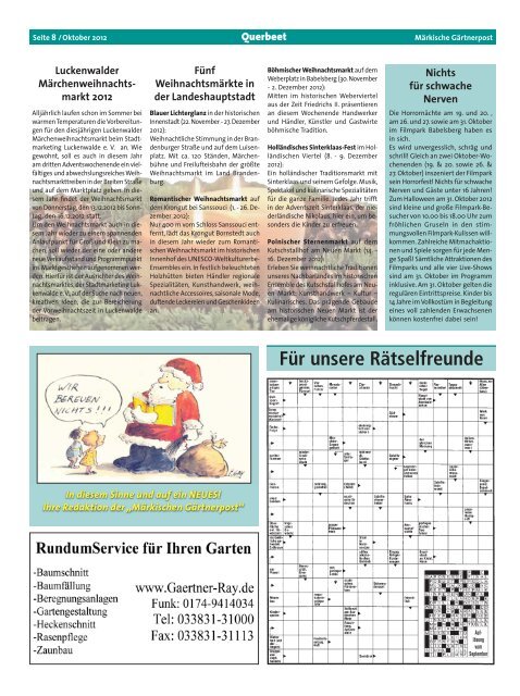 Artikel (PDF) lesen - Kreisverband Luckenwalde der Gartenfreunde eV