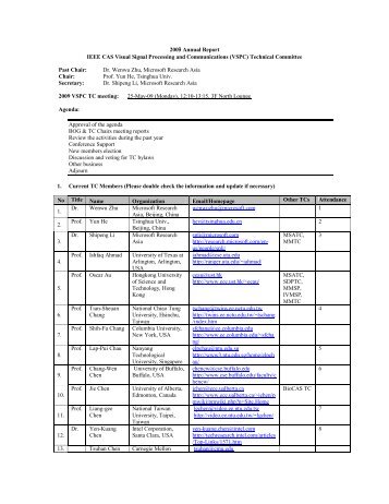 IEEE CAS Visual Signal Processing and Communications (VSPC ...