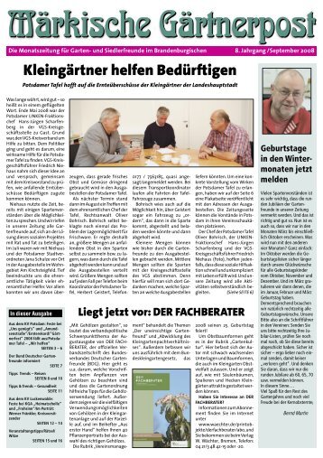 Artikel (PDF) lesen - Kreisverband Luckenwalde der Gartenfreunde eV