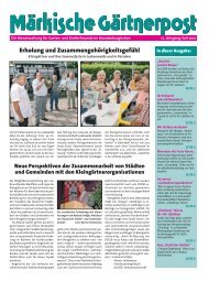 Märkische Gärtnerpost - Kreisverband Potsdam der Garten-und ...