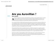 SPA are you Aurovillian ? (28641) - Auroville